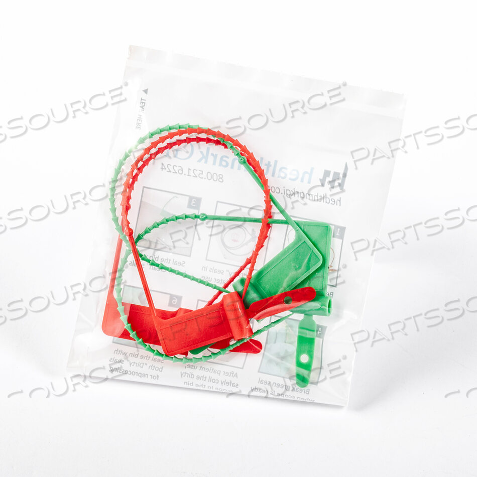 CLEAN AND DIRTY SEAL PACK, (2) GREEN CLEAN SEALS AND (2) RED DIRTY SEALS by Healthmark Industries
