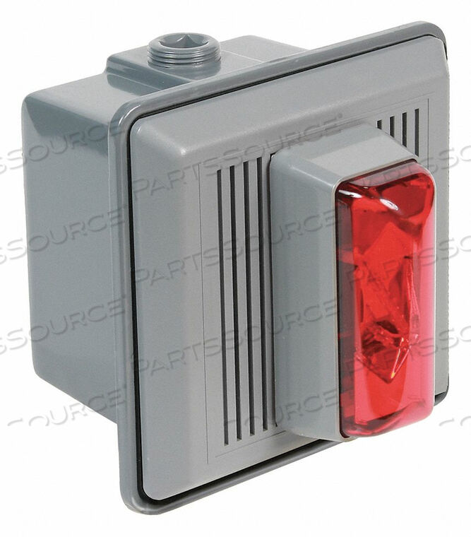 SURFACE MOUNT HORN STROBE FOR OUTDOOR USE 120V AC RED by Edwards Signaling