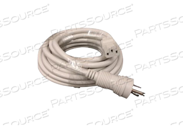 POWER CORD, 18 FT, 15 A, 125 V, 14 AWG, NEMA 5-15P TO IEC 320-C13, HOSPITAL GRADE by AIV (formerly American IV Products)