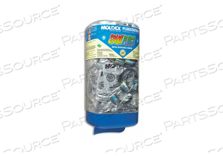 METAL DETECTABLE SPARKPLUGS PLUGSTATION DISPENSER, CORDED, 33DB, 150 PAIRS by Moldex