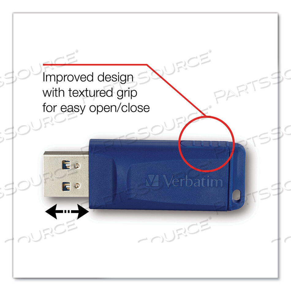 CLASSIC USB 2.0 FLASH DRIVE, 16 GB, BLUE by Verbatim