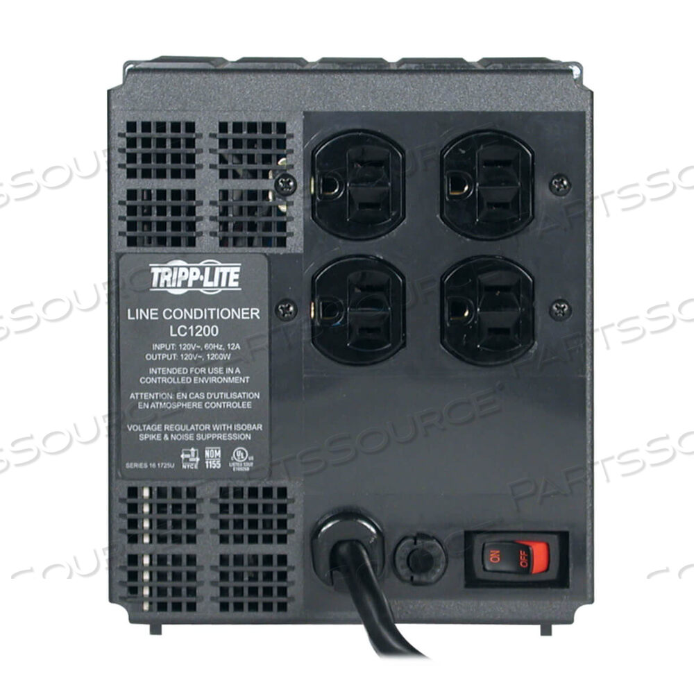 LINE CONDITIONER 1200W AVR SURGE 120V 10A 60HZ 4 OUTLET 7FT CORD by Tripp Lite