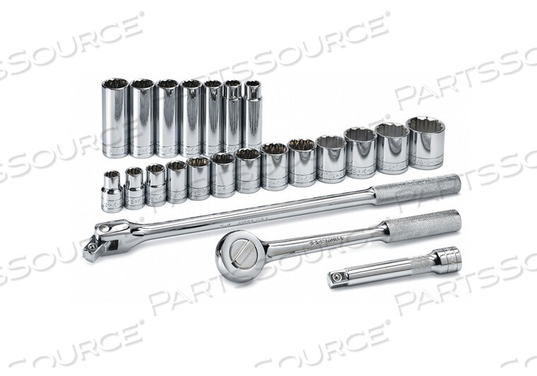 SOCKET WRENCH SET SAE 1/2 IN DR 23 PC by SK Professional Tools