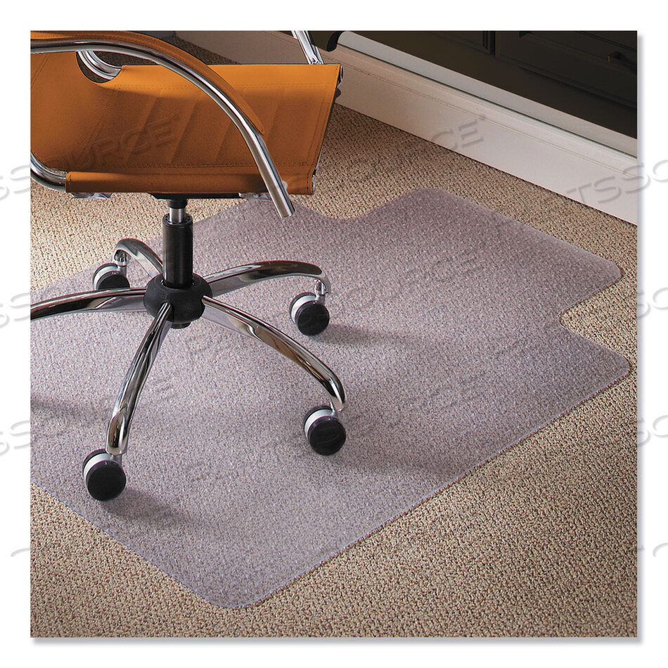 NATURAL ORIGINS CHAIR MAT WITH LIP FOR CARPET, 45 X 53, CLEAR by ES Robbins