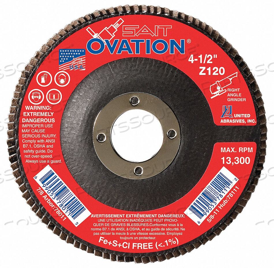 ARBOR MOUNT FLAP DISC 4-1/2IN 40 COARSE by United Abrasives-Sait