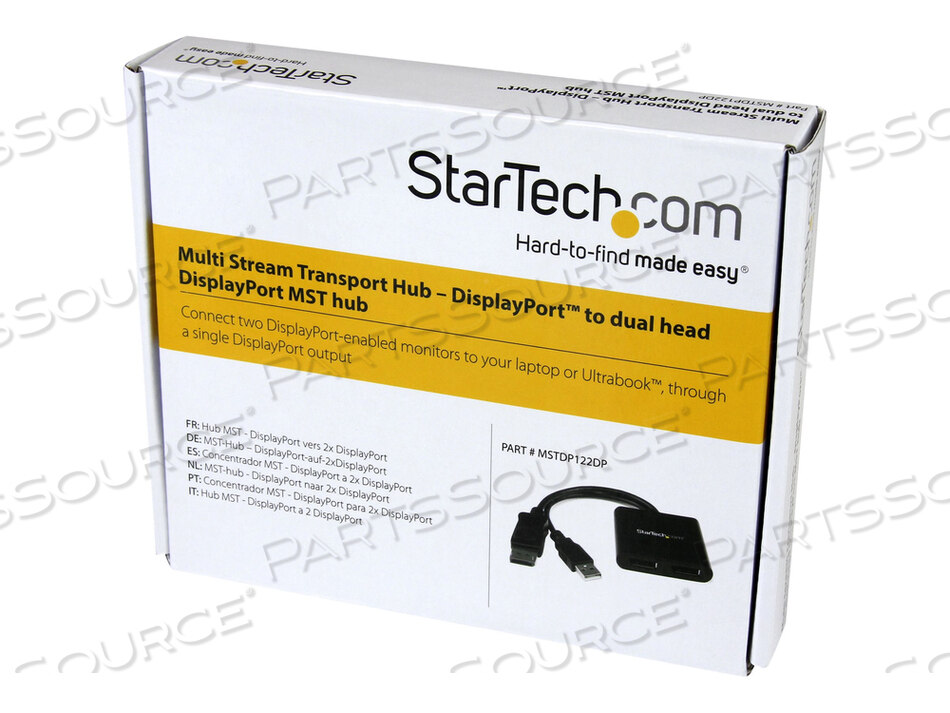 DISPLAYPORT MULTI-MONITOR ADAPTER DRIVES DUAL DP DISPLAYS AT UP TO 4K 30HZ TO EX by StarTech.com Ltd.