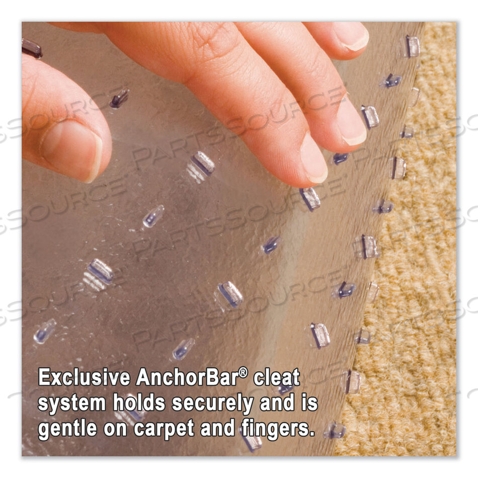 EVERLIFE MODERATE USE CHAIR MAT FOR LOW PILE CARPET, RECTANGULAR, 46 X 60, CLEAR by ES Robbins