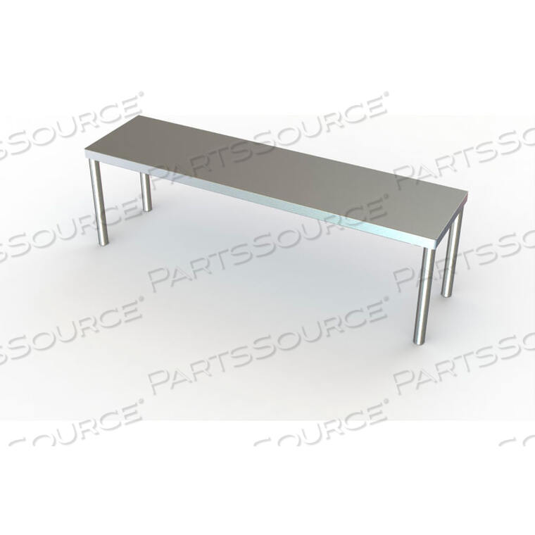 16 GAUGE RISER SHELF - STAINLESS STEEL - 48"W by Aero Manufacturing Co.
