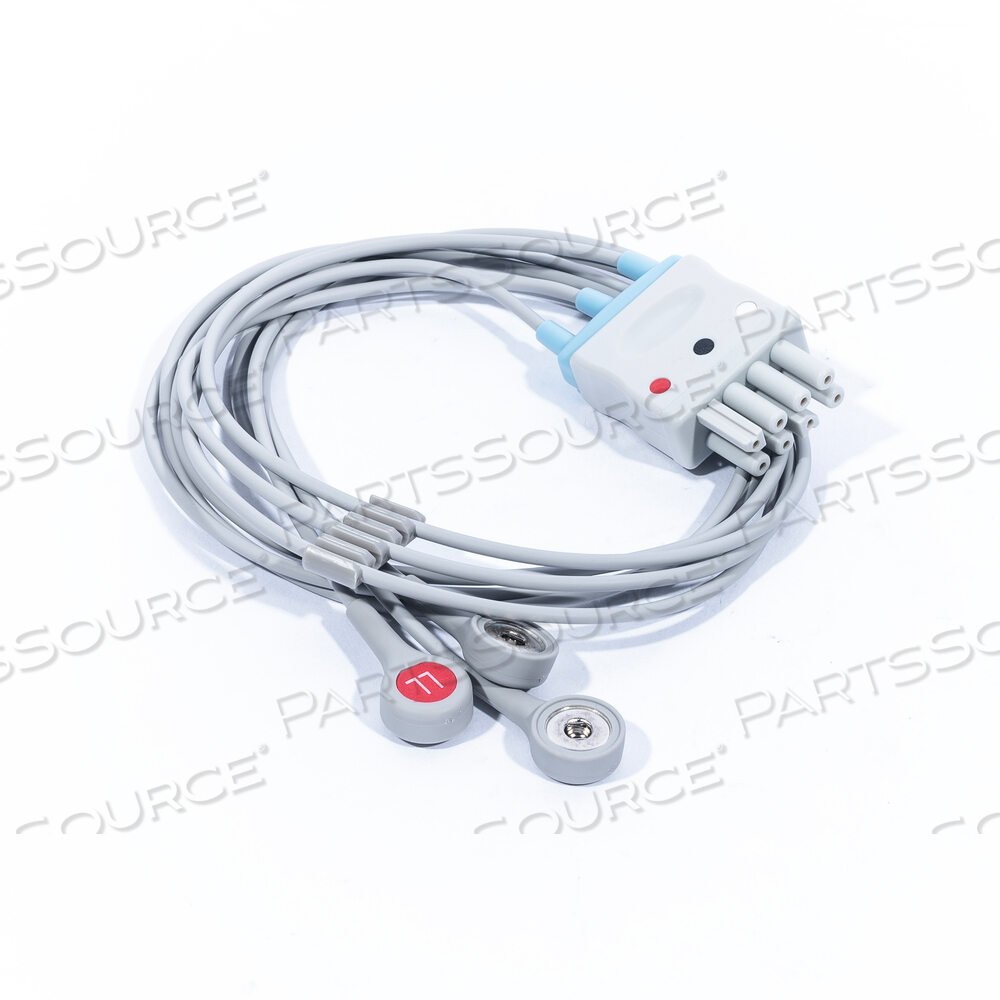 3 LEAD TWIN PIN ECG CABLE 