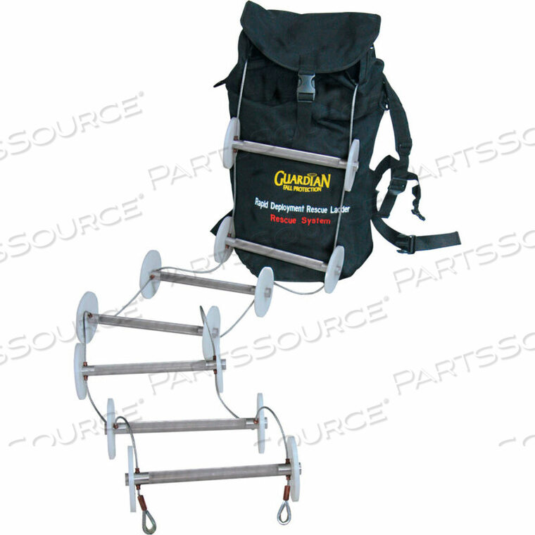20' RAPID DEPLOYMENT RESCUE LADDER, CLEAR ZINC, OSHA, ALUMINUM/STEEL/POLYESTER/NYLON by Guardian Fall Protection