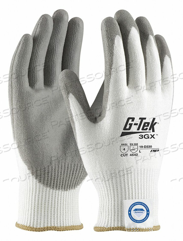 19-D322/XXXL GREAT WHITE 3GX DYNEEMADIAMOND BLEND GLOVE PU COATED XXXL by Protective Industrial Products