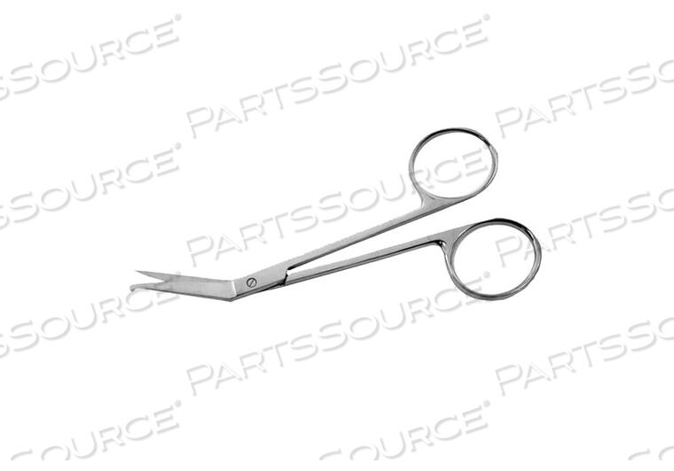 IRIS SCISSORS, STAINLESS STEEL, SHARP/PROBE POINT TIP, ANGULAR END CUTTING EDGE, 4-1/2 IN, 0.03 LB by Mopec Inc.