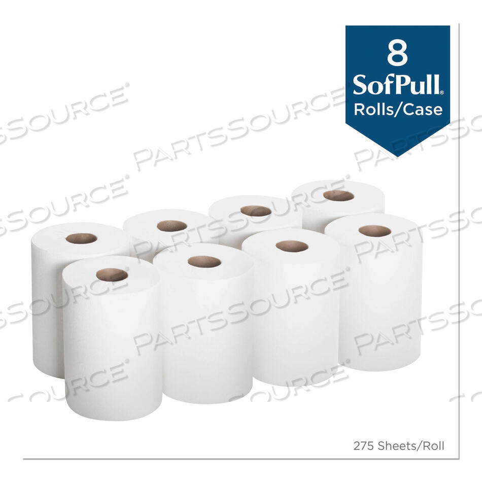 SOFPULL PREMIUM JUNIOR CAPACITY TOWEL, 1-PLY, 7.8 X 14.8, WHITE, 225/ROLL, 8 ROLLS/CARTON by Georgia-Pacific