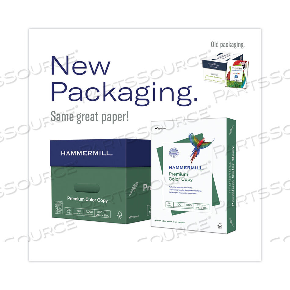 PREMIUM COLOR COPY PRINT PAPER, 100 BRIGHT, 32 LB BOND WEIGHT, 8.5 X 11, PHOTO WHITE, 500/REAM by Hammermill