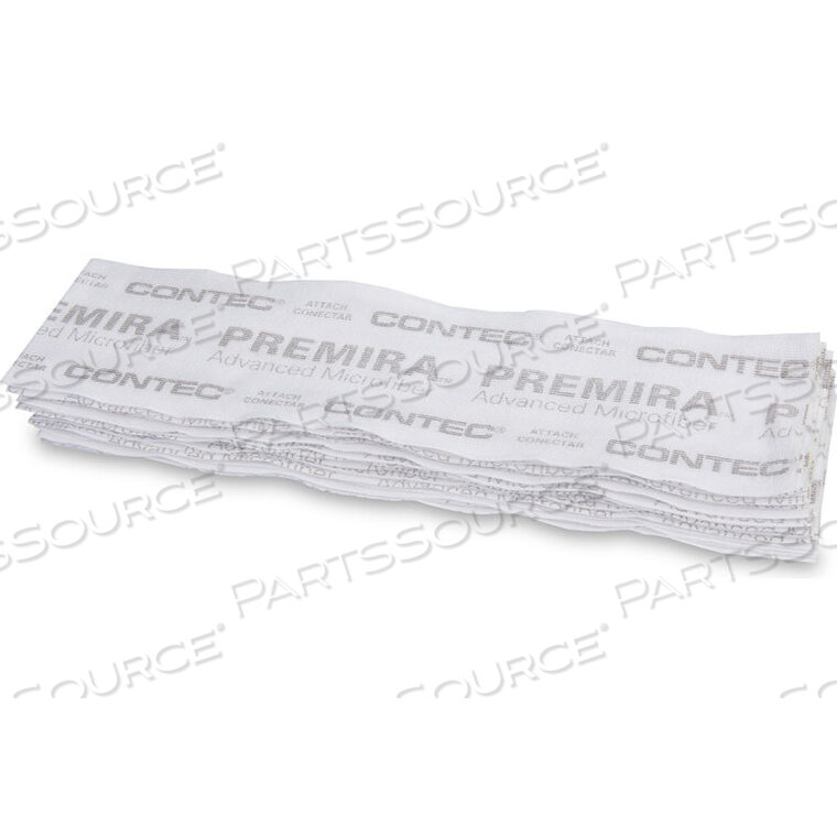 LAUNDRY-FREE PREMIRA II DISPOSABLE MICROFIBER PADS, 5" X 19", 240 PADS/CASE by Contec