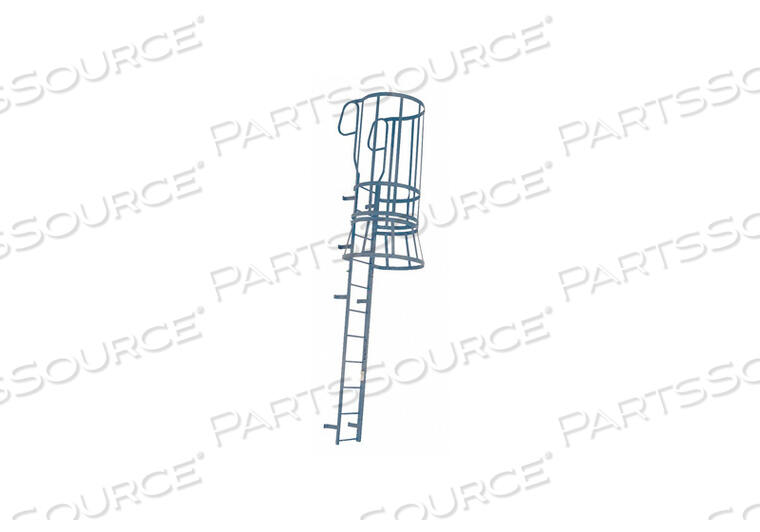 FIXED LADDER SFT CAGE WLKTHRU 25FT.8IN H by Cotterman