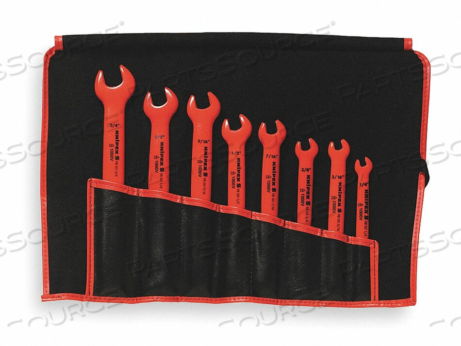 98 99 13 S4 Knipex INSULATED OPEN END WRENCH SET 8 PC