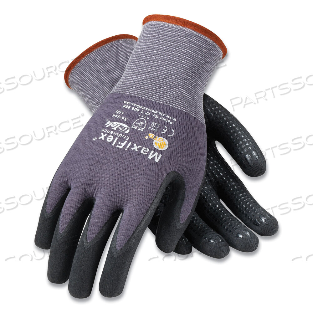 ENDURANCE SEAMLESS KNIT NYLON GLOVES, MEDIUM, GRAY/BLACK by Protective Industrial Products
