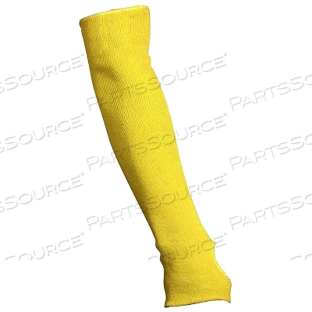 KEVLAR SLEEVES, 18 IN LONG, DOUBLE PLY, THUMB SLOT, SLIP ON, ONE SIZE, YELLOW by MCR Safety