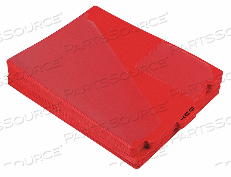 OUTGUIDES PREPRINTED TABS RED PK50 by Tops