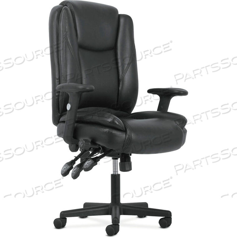 HON SADIE HIGH-BACK LEATHER OFFICE CHAIR - ERGONOMIC ADJUSTABLE - LUMBAR SUPPORT by OFM Inc