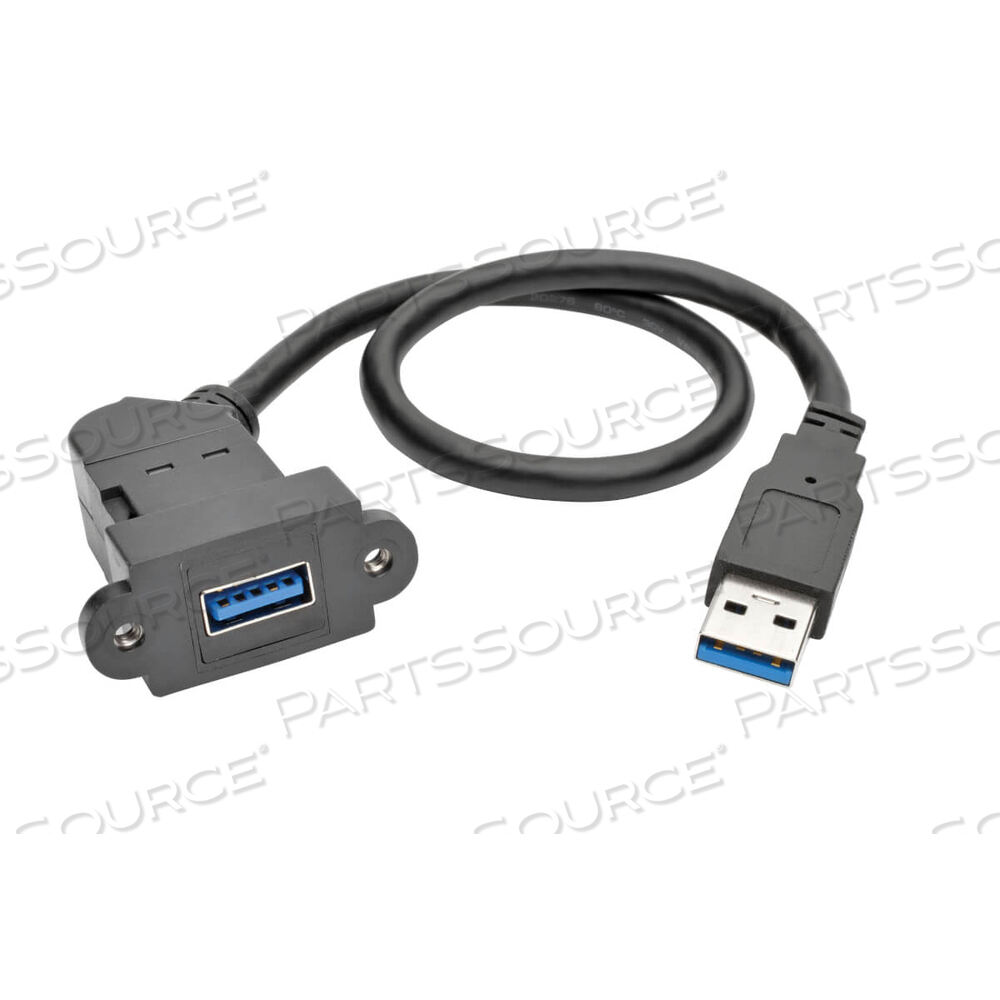 USB 3.0 KEYSTONE PANEL MOUNT COUPLER EXTENSION CABLE ANGLED 1' by Tripp Lite