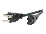 3 FT STANDARD LAPTOP POWER CORD - NEMA 5-15P TO C5 - POWER CABLE - NEMA 5-15 (M) TO IEC 320 EN 60320 C5 (M) - 3 FT - BLACK by StarTech.com Ltd.