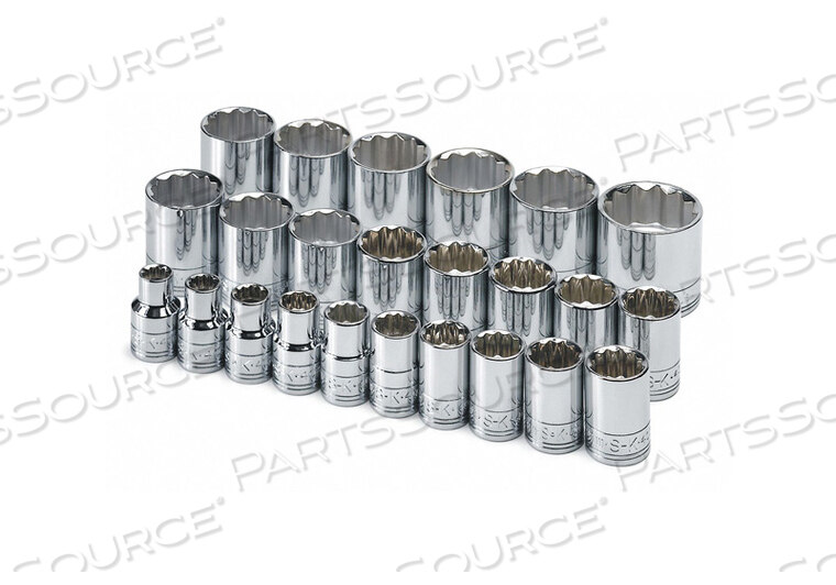 SOCKET SET METRIC 1/2 IN DR 24 PC by SK Professional Tools