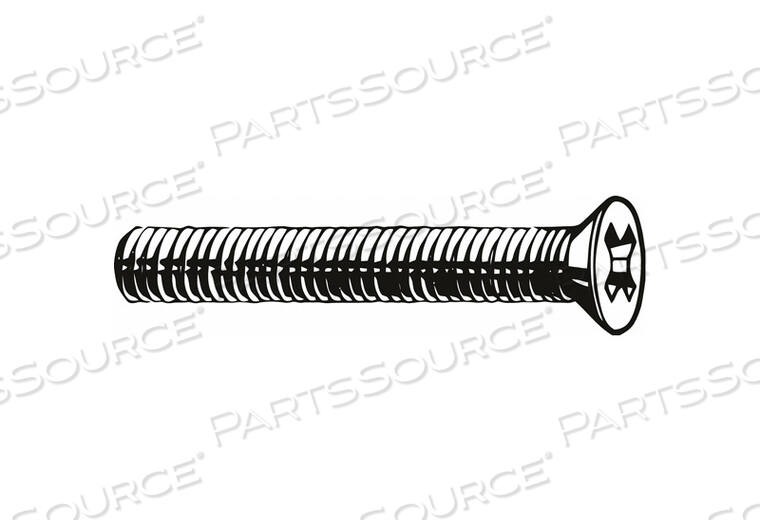 MACHINE SCREW, #8-32 THREAD, 0.312 IN, 18-8 STAINLESS STEEL, FLAT, PLAIN, #2 DRIVE, PHILLIPS, MEETS ANSI/ASME B18.6.3 by Fabory