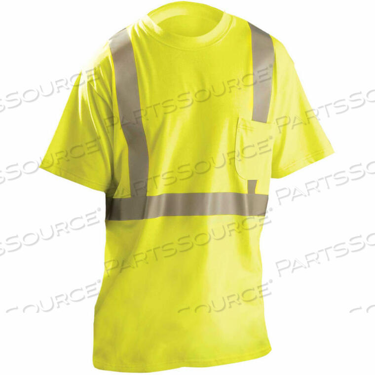 FLAME RESISTANT SHORT SLEEVE T-SHIRT, CLASS 2, ANSI, HI-VIS YELLOW, 4XL by Occunomix