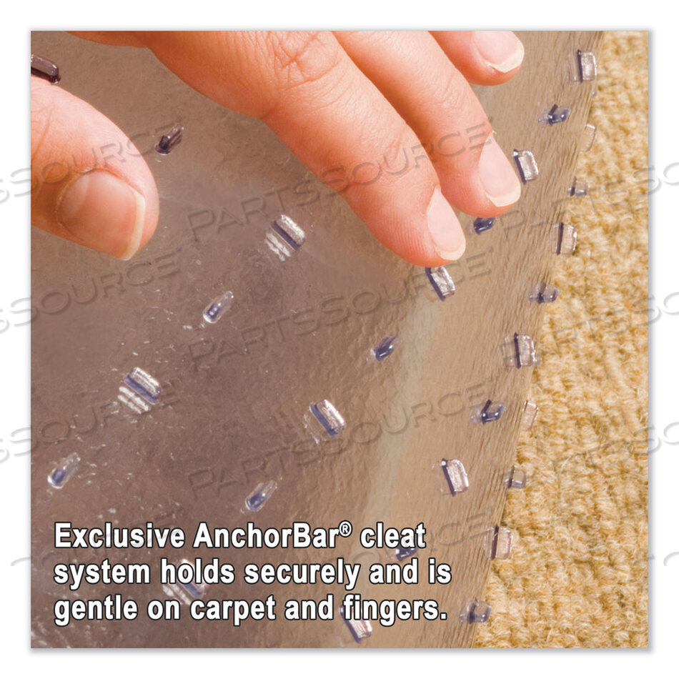 EVERLIFE INTENSIVE USE CHAIR MAT FOR HIGH PILE CARPET, RECTANGULAR, 46 X 60, CLEAR by ES Robbins