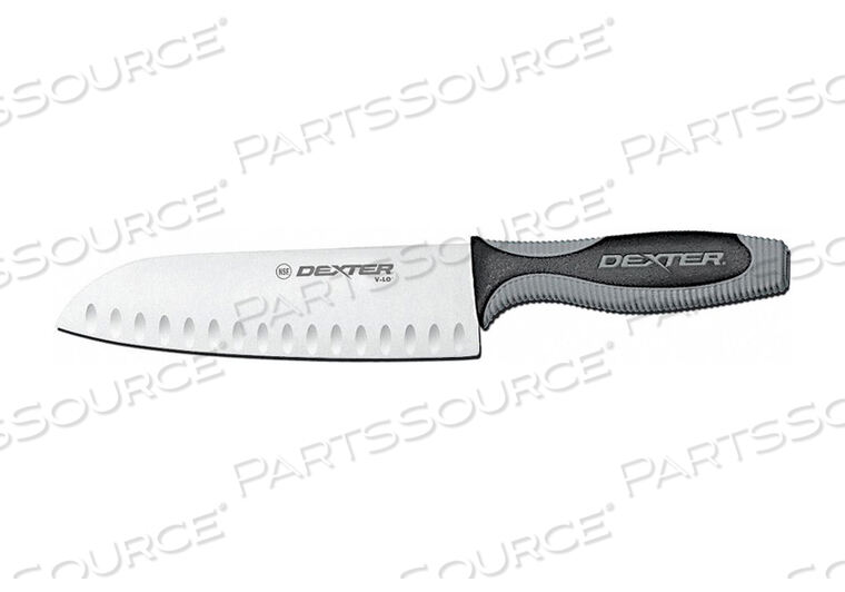DUO-EDGE SANTOKU STYLE COOK'S KNIFE, HIGH CARBON STEEL, STAMPED, 7"L by Dexter Russell