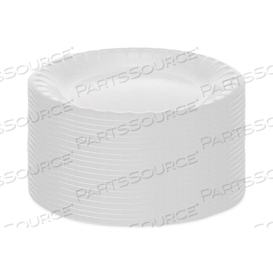 Placesetter Deluxe White Laminated Foam Plate - 8.88 diameter