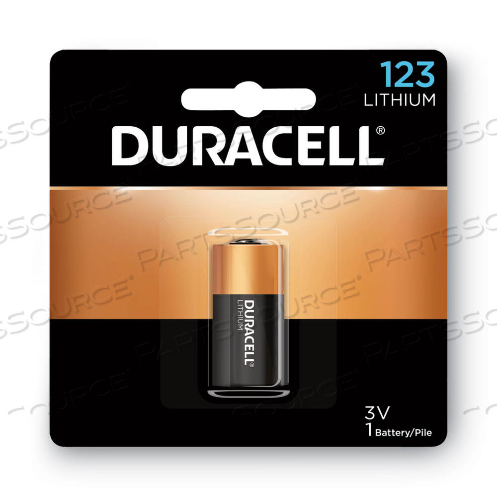 BATTERY, 123, LITHIUM, 3V, 1550 MAH by Duracell