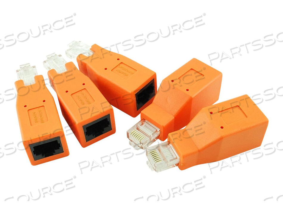 AXIOM RJ-45 CAT6 CROSSOVER MALE TO FEMALE ADAPTER (5-PACK) by Axiom