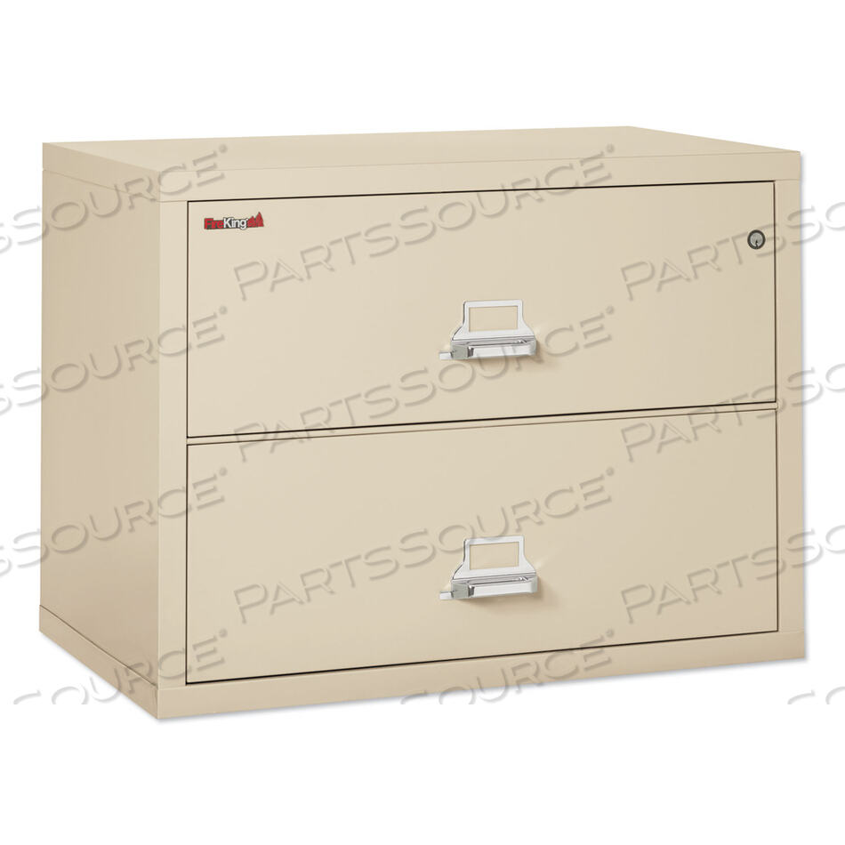 INSULATED LATERAL FILE, 2 LEGAL/LETTER-SIZE FILE DRAWERS, PARCHMENT, 37.5" X 22.13" X 27.75" by Fire King