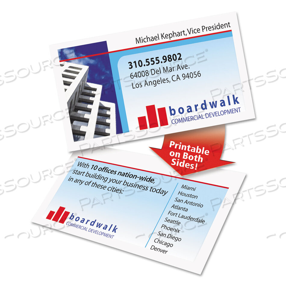 CLEAN EDGE BUSINESS CARDS, LASER, 2 X 3.5, WHITE, 400 CARDS, 10 CARDS/SHEET, 40 SHEETS/BOX by Avery