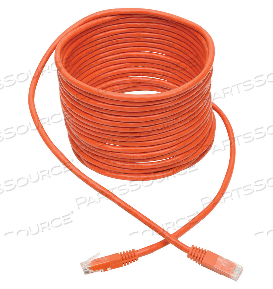 25FT 24 AWG CAT6 MOLDED UNSHIELDED ETHERNET NETWORK PATCH CABLE - ORANGE by Tripp Lite
