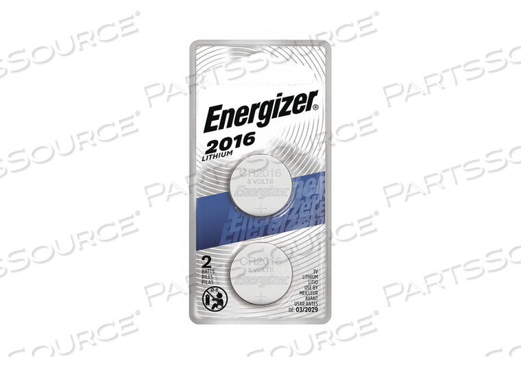 2016BP2N Energizer BATTERY, COIN CELL, 2016, LITHIUM, 3V, 100 MAH (PACK OF  2) : PartsSource : PartsSource - Healthcare Products and Solutions