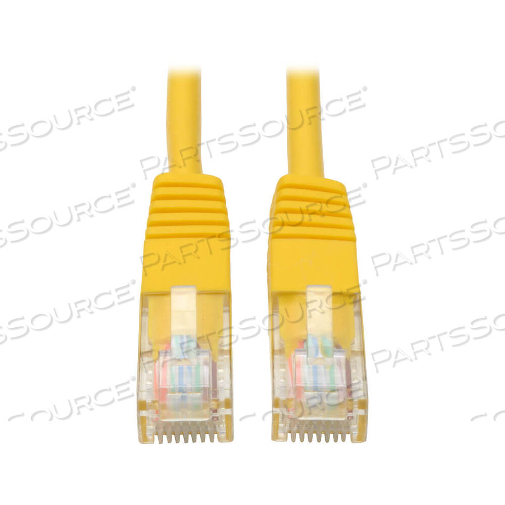 ETHERNET CABLE, CAT5E 350 MHZ MOLDED (UTP) (RJ45 M/M), POE, YELLOW, 15 FT by Tripp Lite