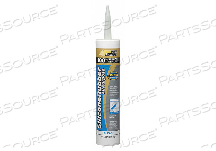 SEALANT SILICONE 10 OZ CARTRIDGE CLEAR by White Lightning