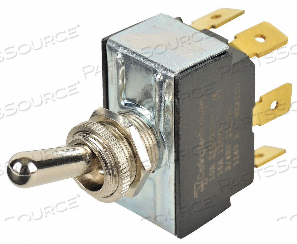 TOGGLE SWITCH DPDT 10A @ 250V QUIKCONNCT by Carling Technologies