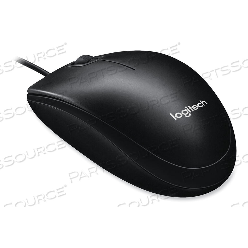 M100 CORDED OPTICAL MOUSE, USB 2.0, LEFT/RIGHT HAND USE, BLACK by Logitech